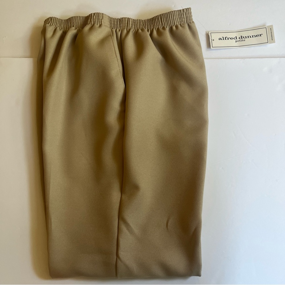 Alfred Dunner Petite Beige Trousers